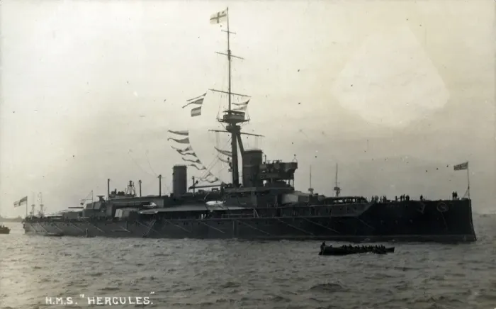 Framed Print : HMS Hercules, British battleship Framed Print : HMS Hercules, British battleship