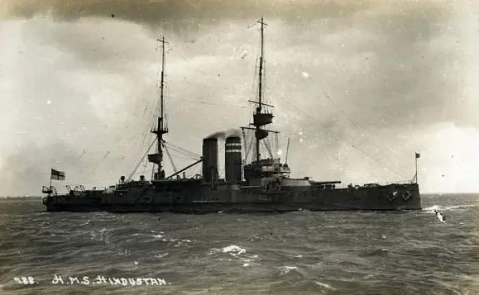 Framed Print : HMS Hindustan, British battleship Framed Print : HMS Hindustan, British battleship
