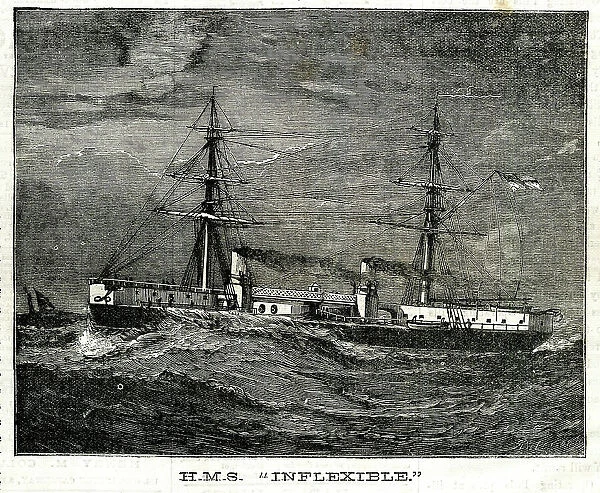 HMS Inflexible at sea