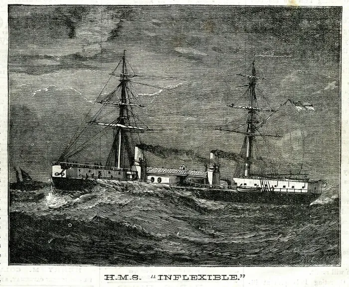 Framed Print : HMS Inflexible at sea Framed Print : HMS Inflexible at sea
