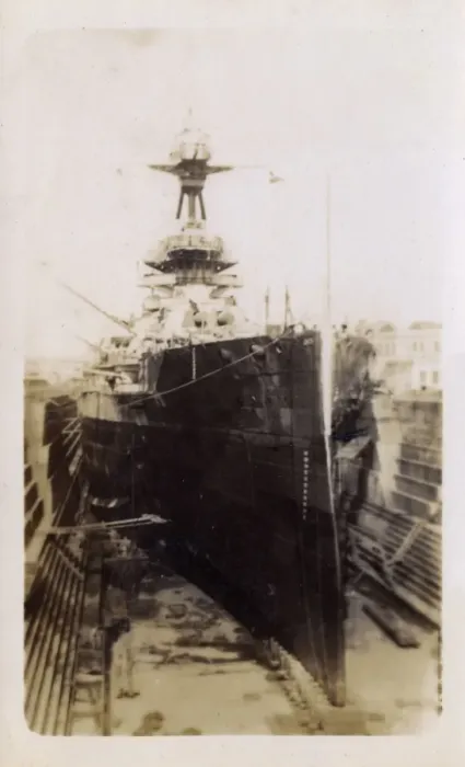 Framed Print : HMS Marlborough in dry dock in Malta Framed Print : HMS Marlborough in dry dock in Malta