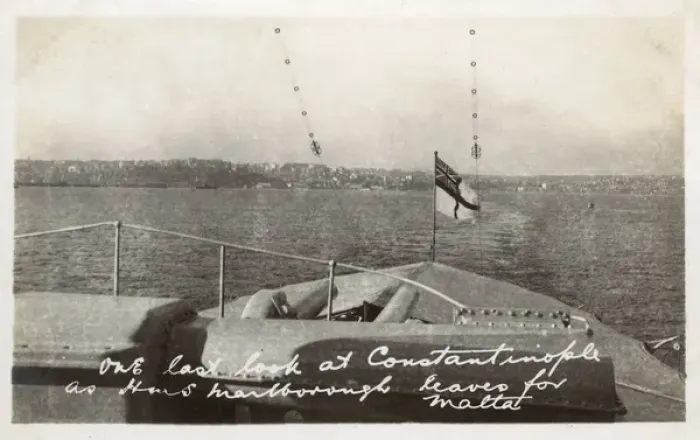 Framed Print : HMS Marlborough leaving Istanbul, Turkey - August 1923 Framed Print : HMS Marlborough leaving Istanbul, Turkey - August 1923