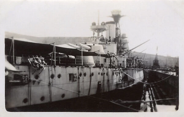 HMS Marlborough - Starboard Quarter viewed in dry dock