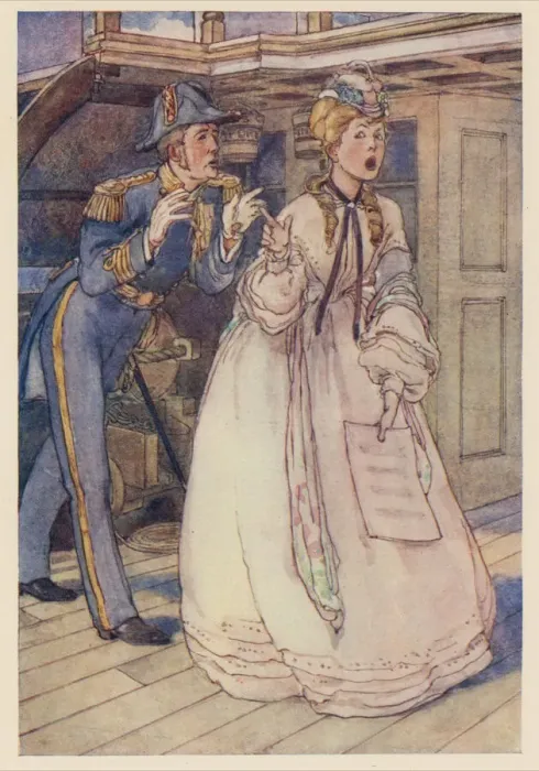 Framed Print : HMS Pinafore, Captain Corcoran and daughter Framed Print : HMS Pinafore, Captain Corcoran and daughter