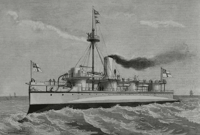 Framed Print : HMS Polyphemus. Royal Navy torpedo ram Framed Print : HMS Polyphemus. Royal Navy torpedo ram