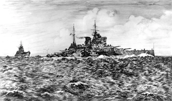 Framed Print : HMS Queen Elizabeth in the Mediterranean Sea, Second World Framed Print : HMS Queen Elizabeth in the Mediterranean Sea, Second World