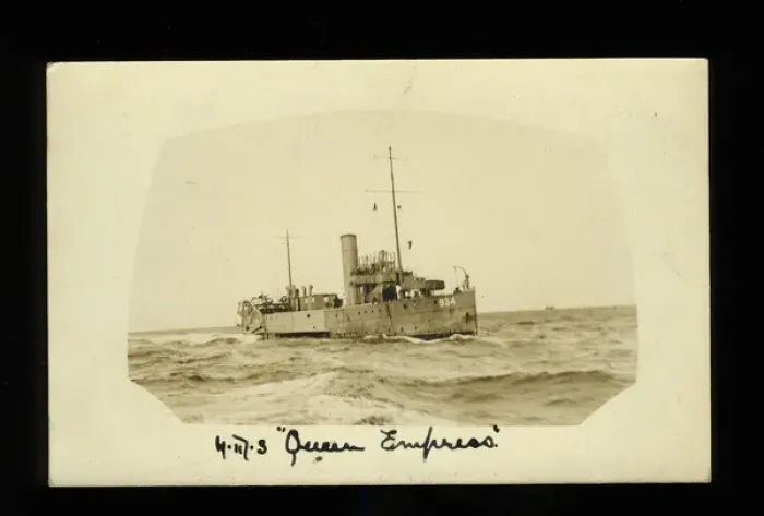 Framed Print : HMS Queen Empress in the White Sea, WW1 Framed Print : HMS Queen Empress in the White Sea, WW1