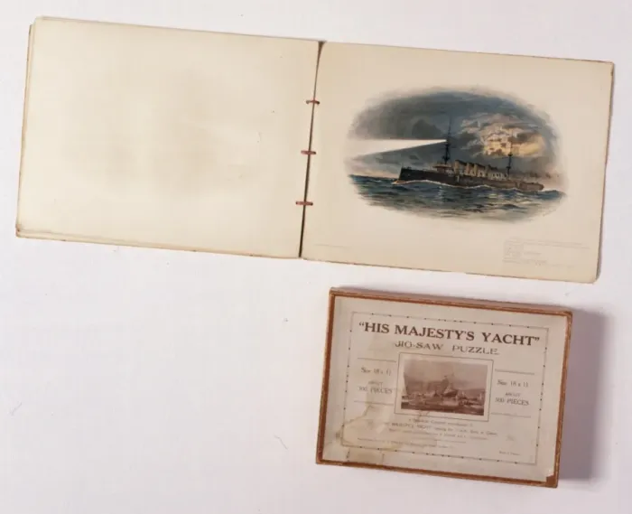 Framed Print : HMS Terrible and HM Yacht jigsaw puzzle Framed Print : HMS Terrible and HM Yacht jigsaw puzzle