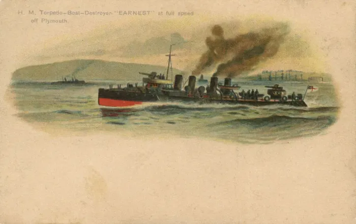 Framed Print : HMS torpedo boat destroyer, Earnest Framed Print : HMS torpedo boat destroyer, Earnest