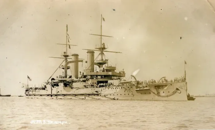 Framed Print : HMS Triumph, British battleship Framed Print : HMS Triumph, British battleship