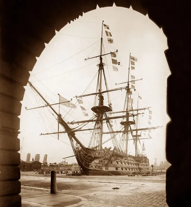 Framed Print : HMS Victory in 1928 Framed Print : HMS Victory in 1928