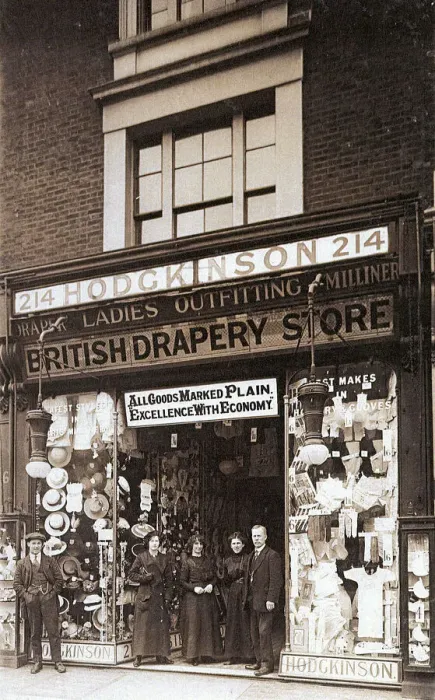 Framed Print : Hodgkinson, British Drapery Store, Edgware Road, London Framed Print : Hodgkinson, British Drapery Store, Edgware Road, London