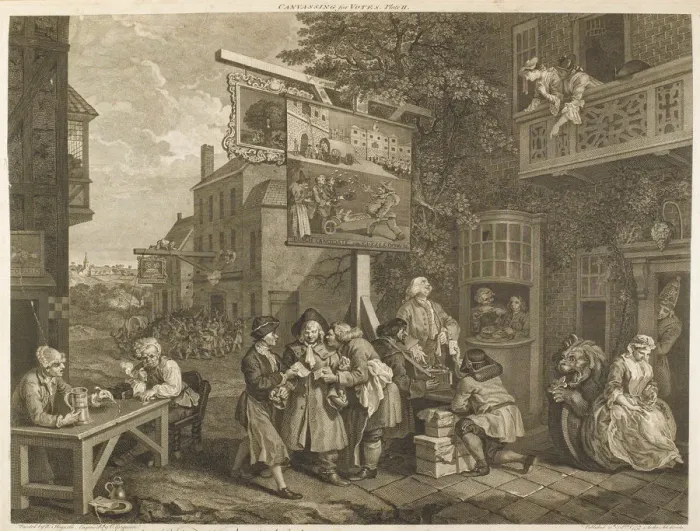 Framed Print : HOGARTH / ELECTION / B / W / (2) Framed Print : HOGARTH / ELECTION / B / W / (2)
