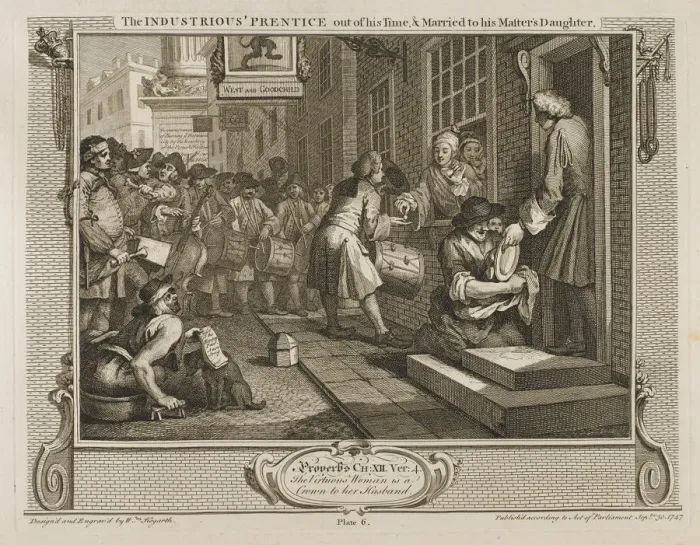 Framed Print : HOGARTH / INDUSTRY / IDLE 6 Framed Print : HOGARTH / INDUSTRY / IDLE 6