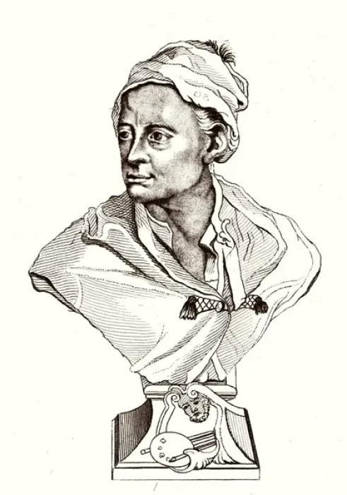 Framed Print : Hogarth / Roubilliac Bust Framed Print : Hogarth / Roubilliac Bust