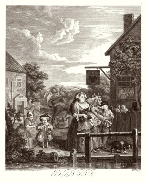 Framed Print : Hogarth Times Evening Framed Print : Hogarth Times Evening