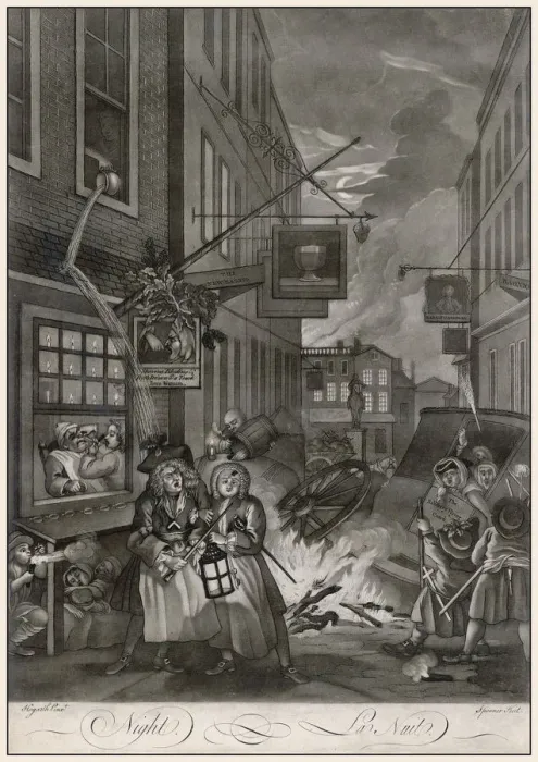 Framed Print : Hogarth Times Night Framed Print : Hogarth Times Night