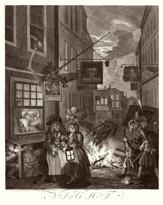 Framed Print : Hogarth Times Night Framed Print : Hogarth Times Night