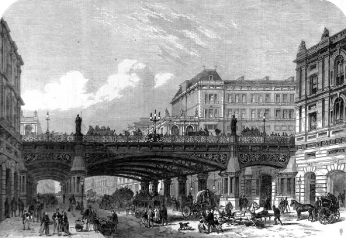 Framed Print : The Holborn Valley Viaduct, London, 1867 Framed Print : The Holborn Valley Viaduct, London, 1867