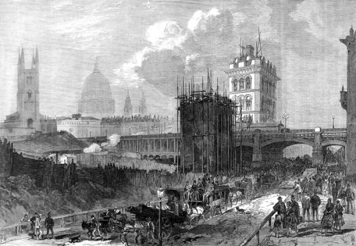 Framed Print : Holborn Vallley Viaduct, London, 1869 Framed Print : Holborn Vallley Viaduct, London, 1869