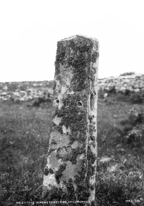 Framed Print : Holestone in Mens Cemetery, Inishmurray Framed Print : Holestone in Mens Cemetery, Inishmurray