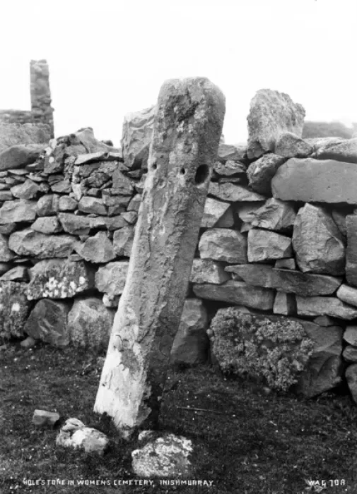 Framed Print : Holestone in Womens Cemetery, Inishmurray Framed Print : Holestone in Womens Cemetery, Inishmurray