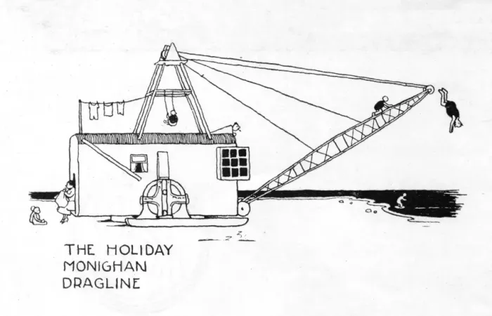 Framed Print : The Holiday Monighan Dragline by Heath Robinson Framed Print : The Holiday Monighan Dragline by Heath Robinson