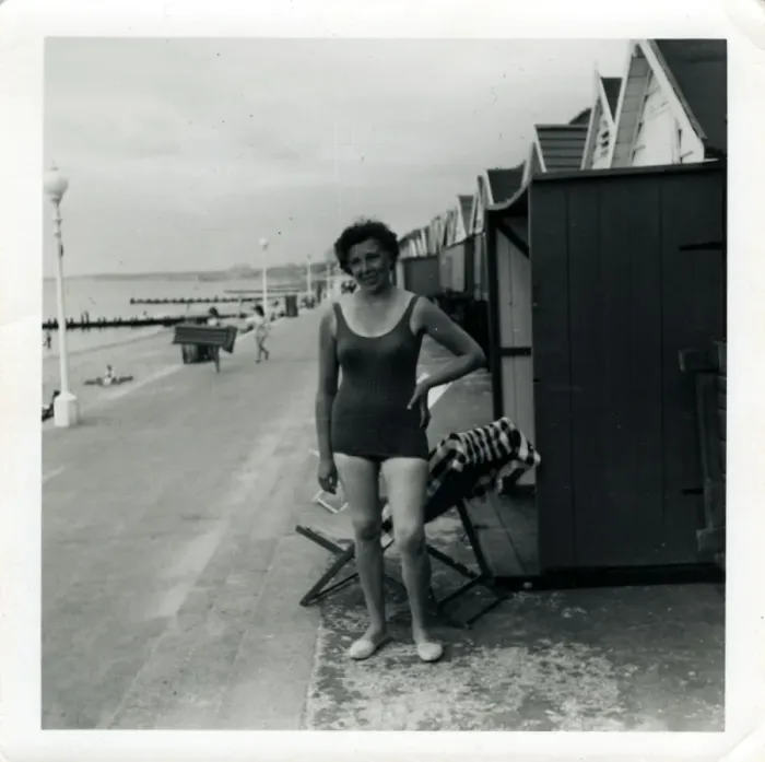 Framed Print : Holidaymaker, Boscombe, Dorset Framed Print : Holidaymaker, Boscombe, Dorset