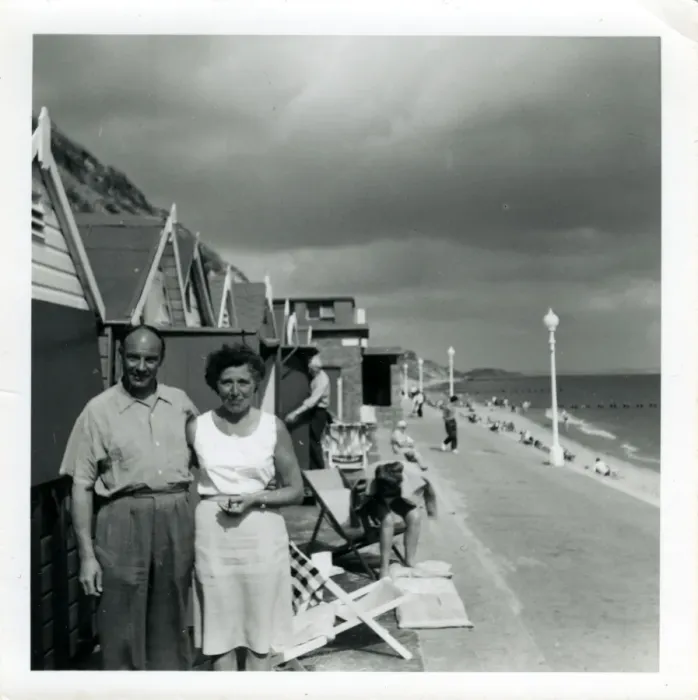 Framed Print : Holidaymakers, Boscombe, Dorset Framed Print : Holidaymakers, Boscombe, Dorset