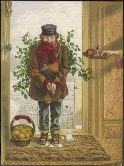 Framed Print : Holly Seller Rewarded Framed Print : Holly Seller Rewarded