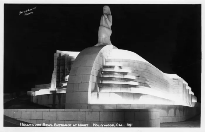 Framed Print : The Hollywood Bowl - Entrance at night Framed Print : The Hollywood Bowl - Entrance at night