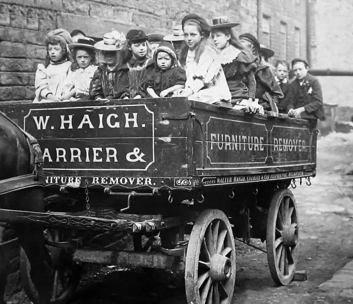 Framed Print : Holmfirth Sunday School Outing early 1900s Framed Print : Holmfirth Sunday School Outing early 1900s