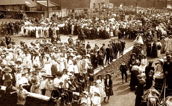 Framed Print : Holmfirth Wesleyan Centenary 16th July 1910 Framed Print : Holmfirth Wesleyan Centenary 16th July 1910