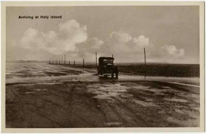 Framed Print : The Holy Island of Lindisfarne - Crossing the Sands by cart Framed Print : The Holy Island of Lindisfarne - Crossing the Sands by cart