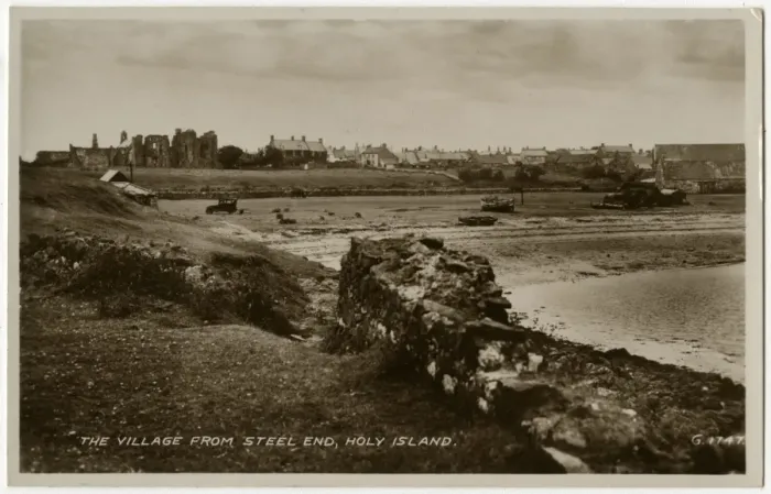 Framed Print : The Holy Island of Lindisfarne - The Village from Steel End Framed Print : The Holy Island of Lindisfarne - The Village from Steel End