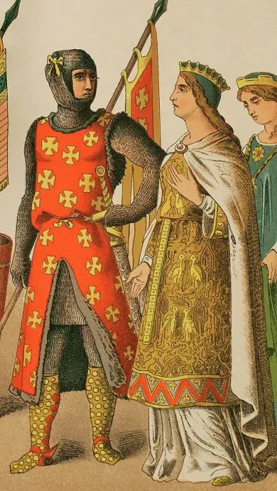 Framed Print : Holy Roman Empire, 1100. From left to right: warrior Framed Print : Holy Roman Empire, 1100. From left to right: warrior