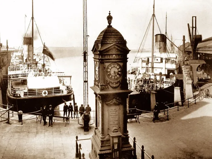 Framed Print : Holyhead Docks early 1900s Framed Print : Holyhead Docks early 1900s