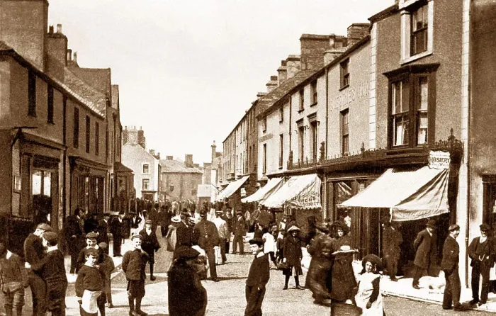 Framed Print : Holyhead Stanley Street early 1900s Framed Print : Holyhead Stanley Street early 1900s