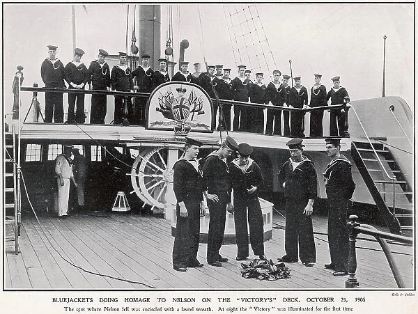 Homage to Nelson on the Victory's deck 1905
