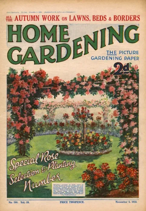 Framed Print : Home Gardening magazine, November 1932