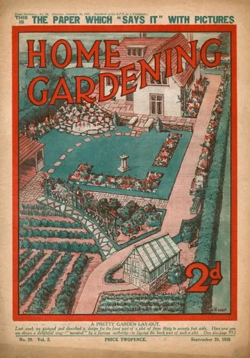 Framed Print : Home Gardening magazine, September 1928 Framed Print : Home Gardening magazine, September 1928