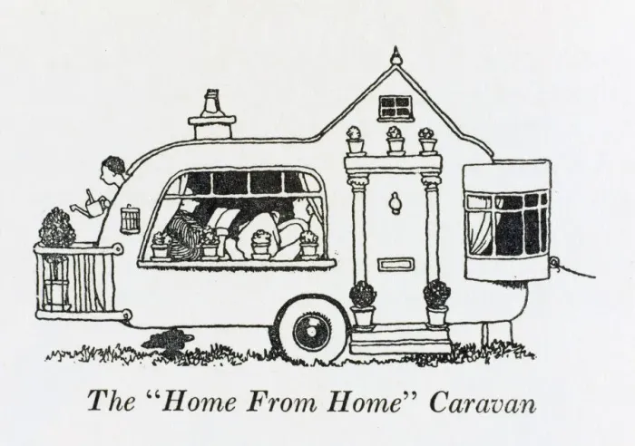 Framed Print : Home from home caravan / W H Robinson Framed Print : Home from home caravan / W H Robinson