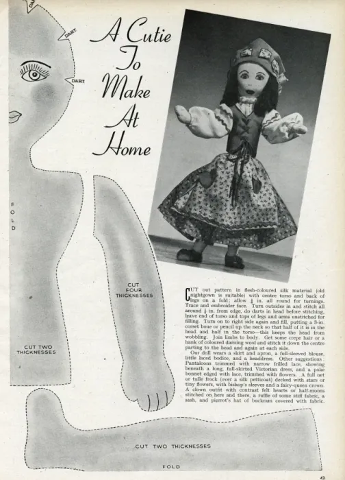 Framed Print : Home-made dolly for Christmas 1944 Framed Print : Home-made dolly for Christmas 1944