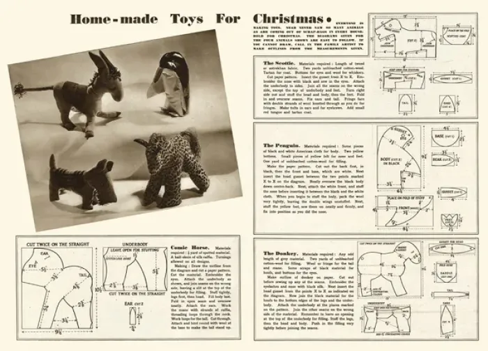 Framed Print : Home-made toys for Christmas 1942 Framed Print : Home-made toys for Christmas 1942