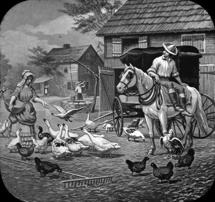 Framed Print : Home Sweet Home -- farmyard scene Framed Print : Home Sweet Home -- farmyard scene