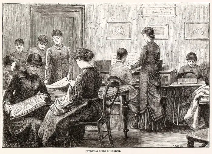 Framed Print : Home for working girls in London Date: 1882 Framed Print : Home for working girls in London Date: 1882