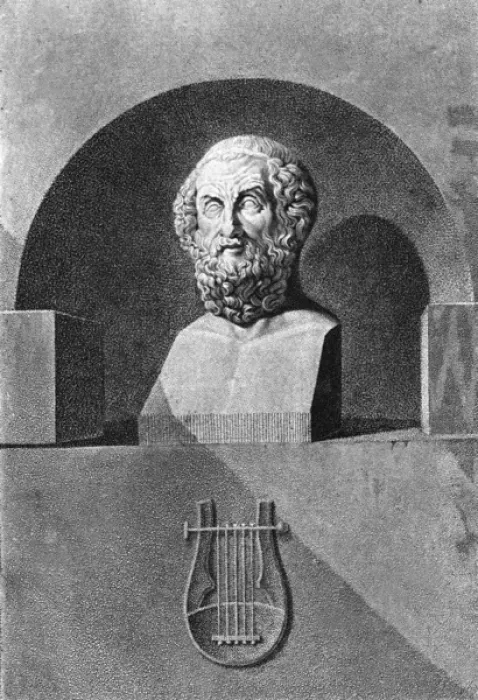 Framed Print : Homer / Bust / Lyre / Anon Framed Print : Homer / Bust / Lyre / Anon