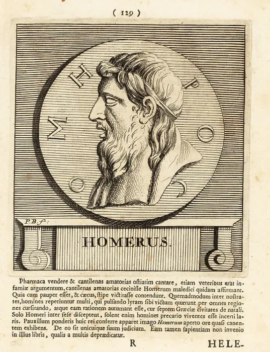 Framed Print : Homer, Greek poet, author of the Iliad and the Odyssey Framed Print : Homer, Greek poet, author of the Iliad and the Odyssey