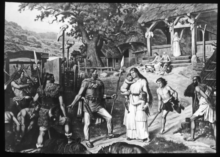 Framed Print : Homestead in Iron Age Framed Print : Homestead in Iron Age