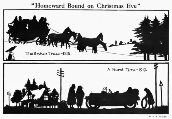 Framed Print : Homeward Bound on Christmas Eve by H. L. Oakley Framed Print : Homeward Bound on Christmas Eve by H. L. Oakley